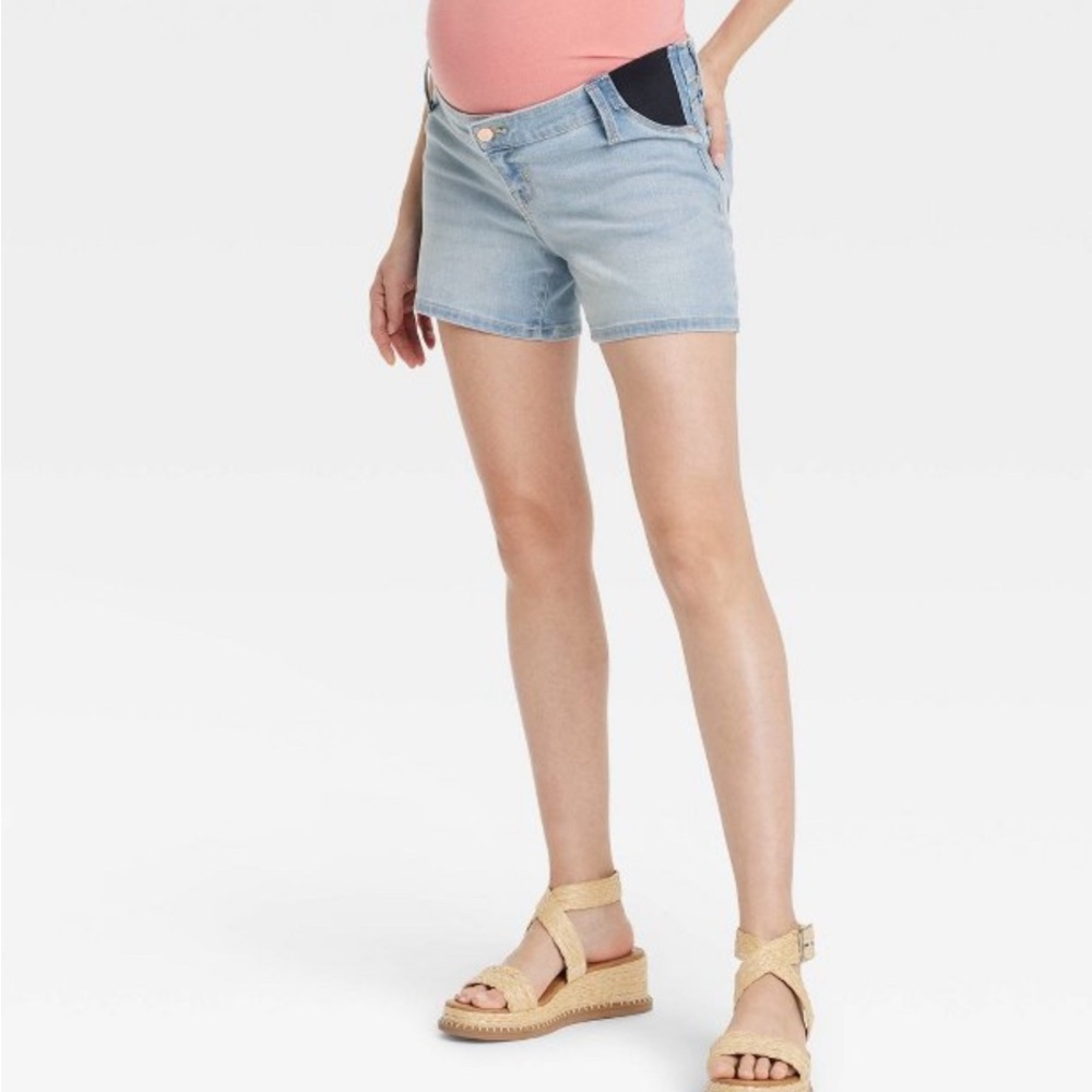 Under belly midi Maternity by Ingrid & Isabel Blue Jean Shorts